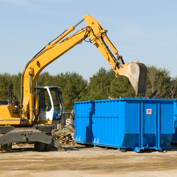 are there any restrictions on where a residential dumpster can be placed in Ramsey IN